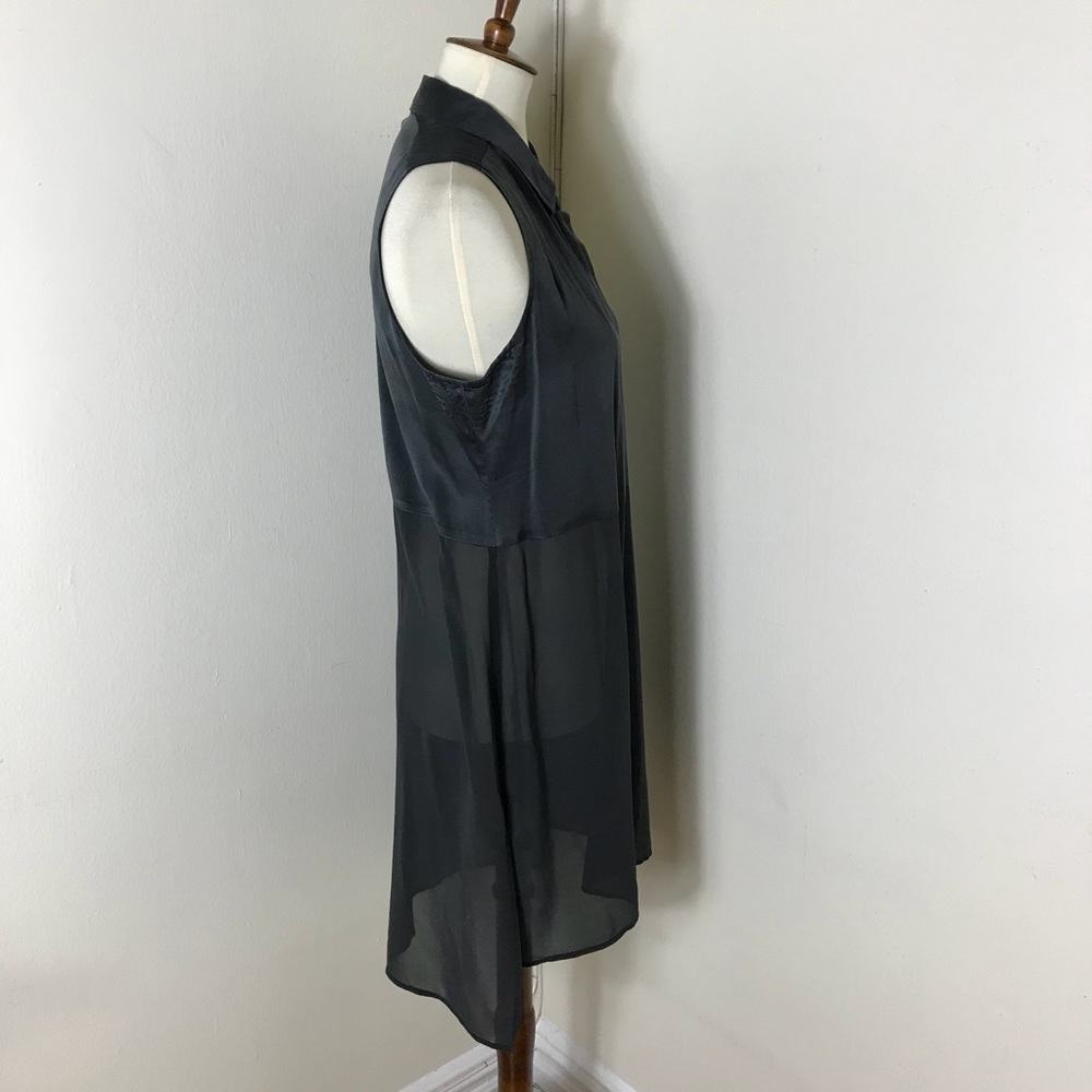 Eileen Fisher silk blouse with sheer panels - Picture 4 of 7